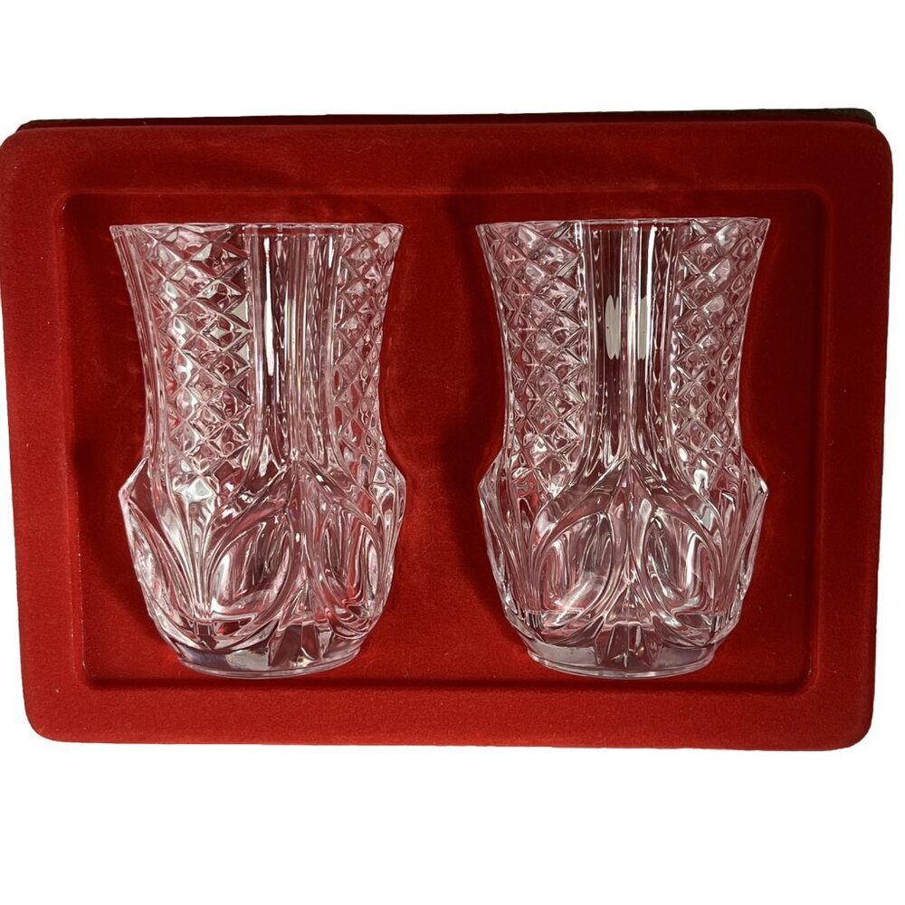 Crystal Violet Vases Mini Flower Vases 24% Lead Crystal Cristal D'Arques